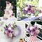 Artificial Purple Flowers Combo Silk Mix Peony Rose Hydrangea Fake Flowers (Purple)